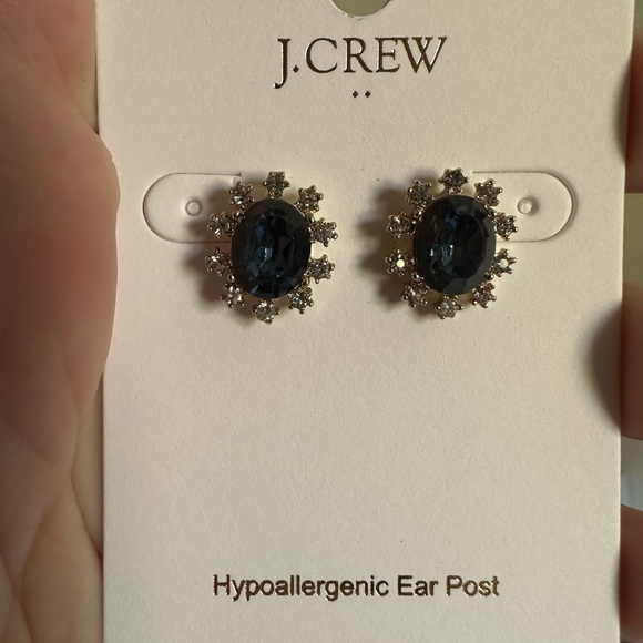 J Crew blue gemstone earring. Nwt - Picture 3 of 3